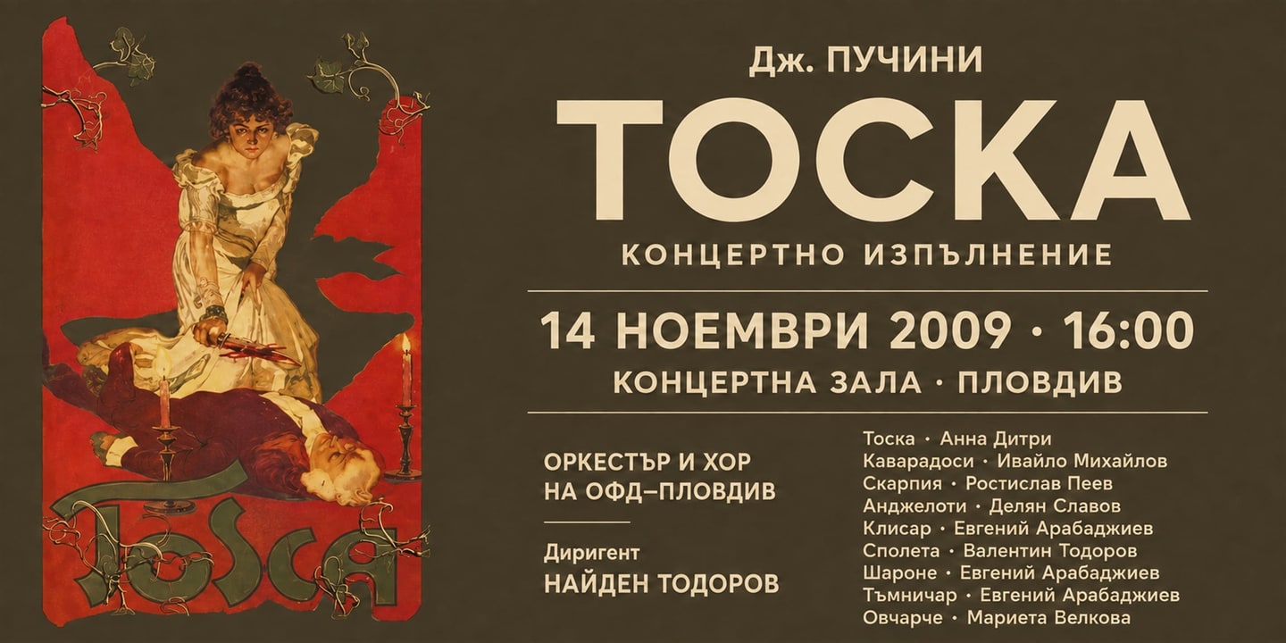 Event banner: Tosca by Puccini (14.11.2009)