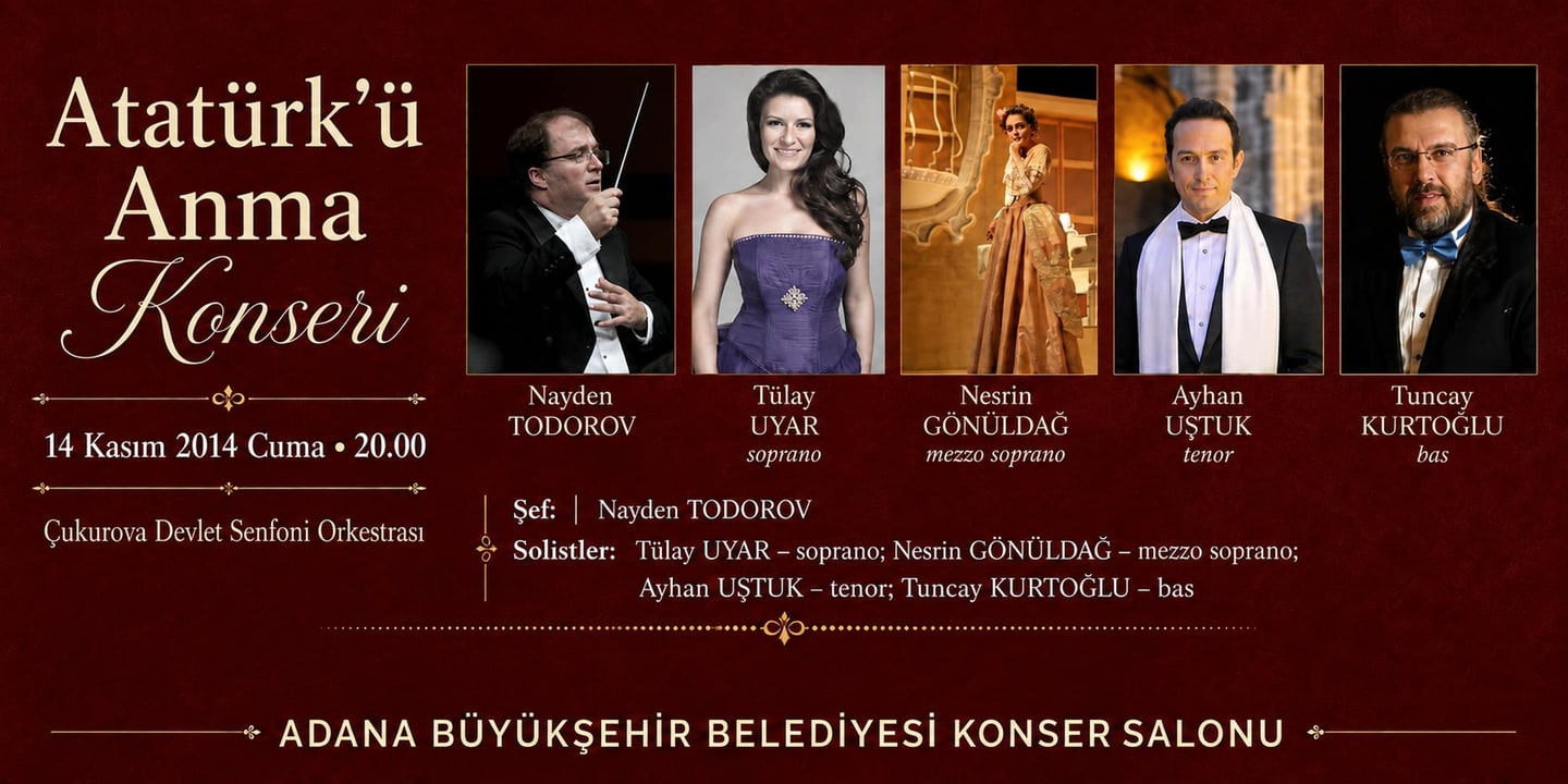 Event banner: Concert with Çukurova State Symphony Orchestra (14.11.2014)