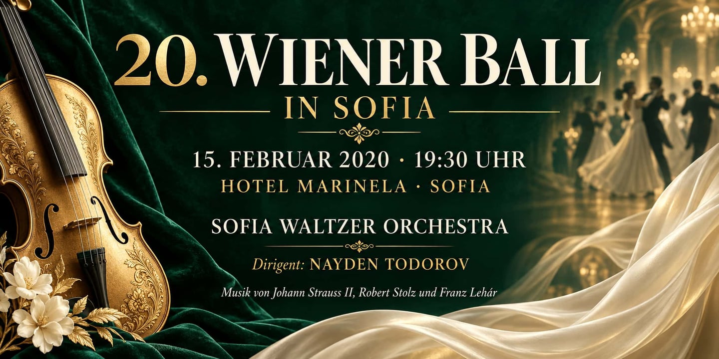 Event banner: 20. Wiener Ball in Sofia (15.02.2020)