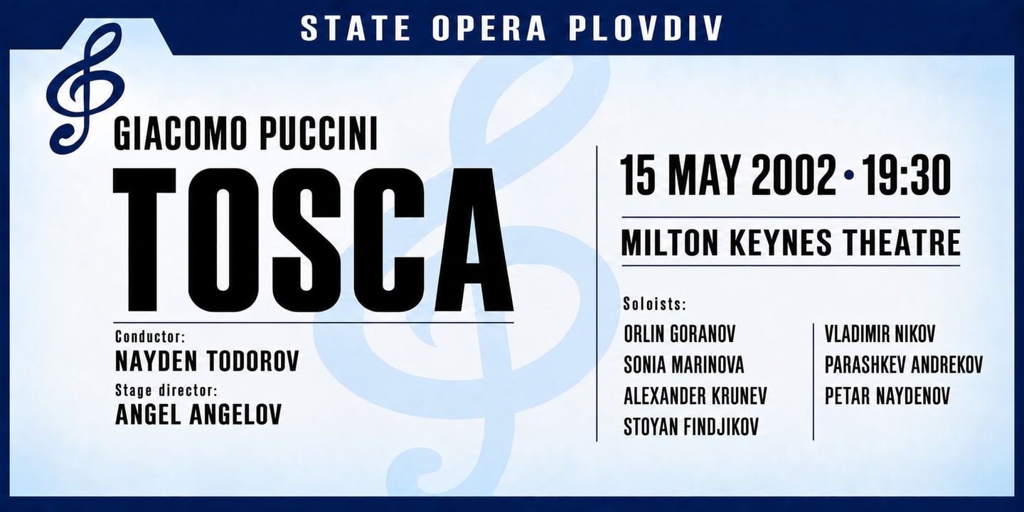 Event banner: Tosca by Puccini (15.05.2002)
