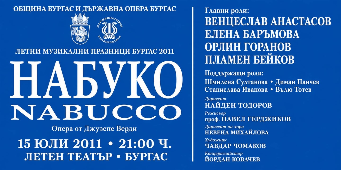 Event banner: Nabucco by Verdi (15.07.2011)