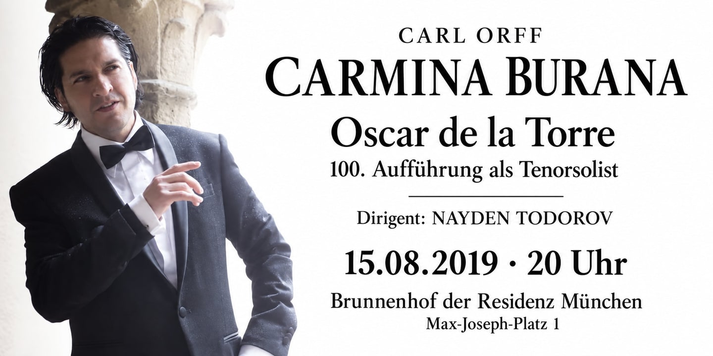 Event banner: Carmina Burana in München (15.08.2019)