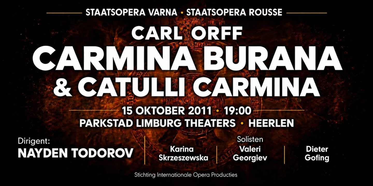 Event banner: Carmina Burana & Catulli Carmina (15.10.2011)