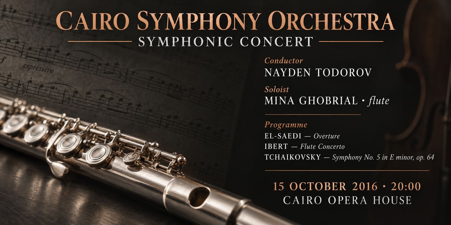 Event banner: Concert with Cairo Symphony Orchestra (15.10.2016)