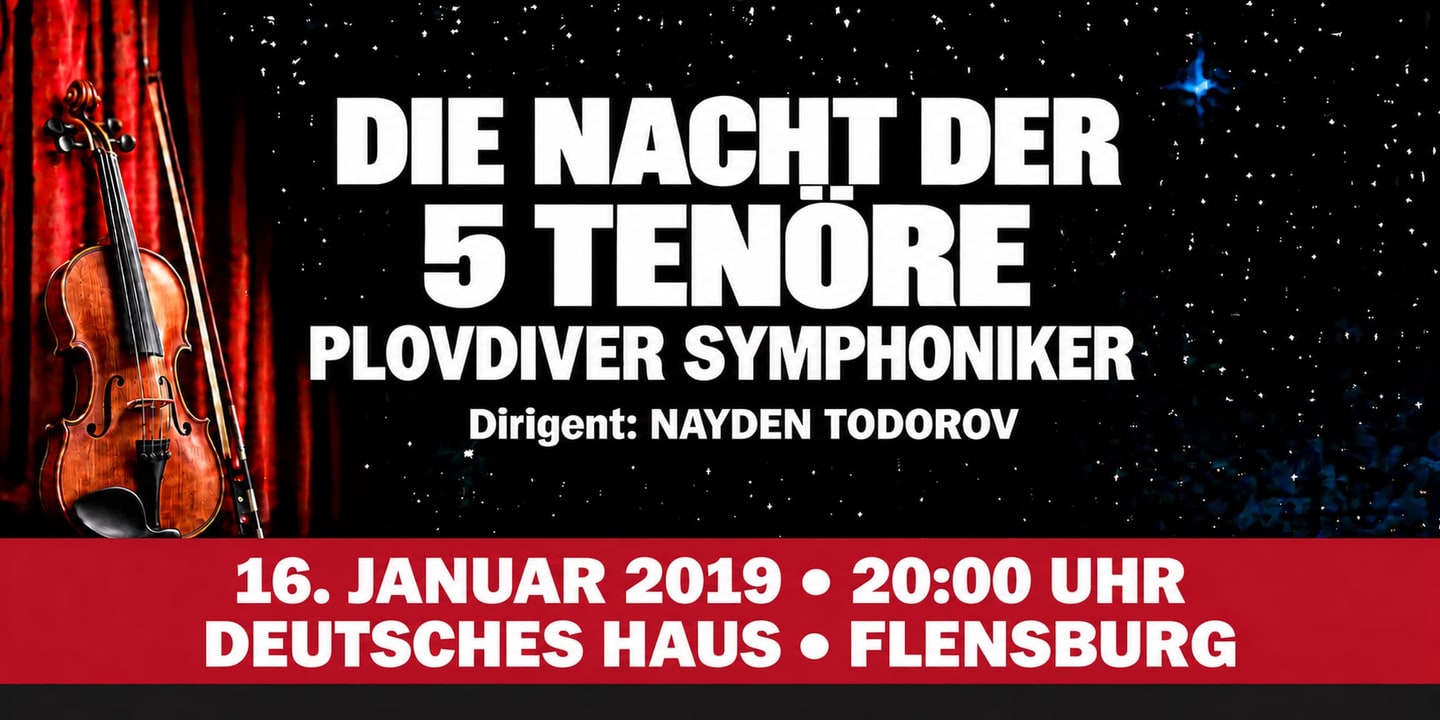 Event banner: Die Nacht der 5 Tenöre (16.01.2019)