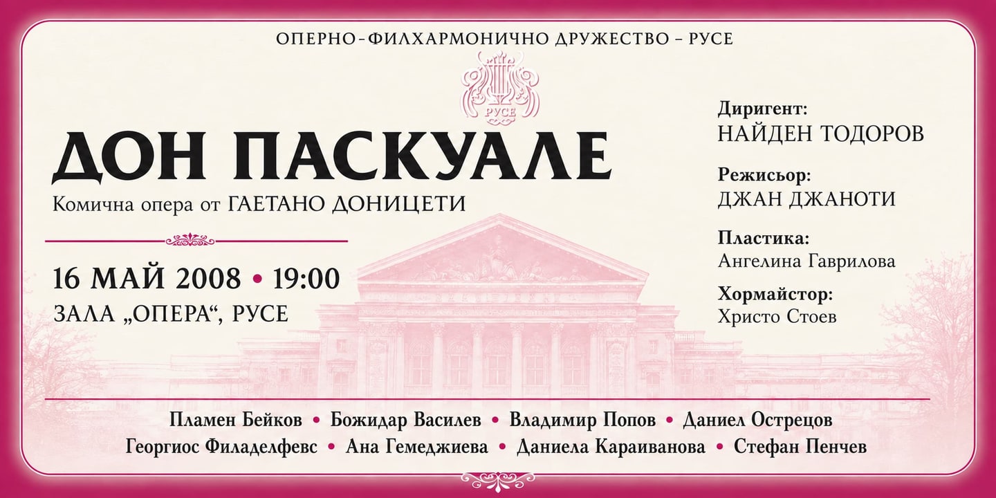 Event banner: Don Pasquale (16.05.2008)