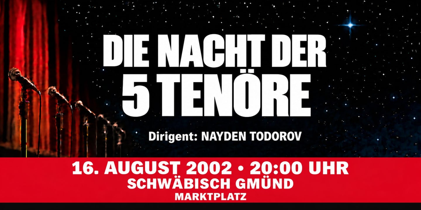 Event banner: Die Nacht der 5 Tenöre (16.08.2002)