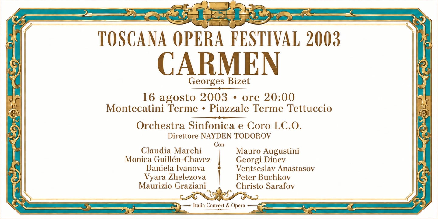 Event banner: Carmen by Bizet (16.08.2003)