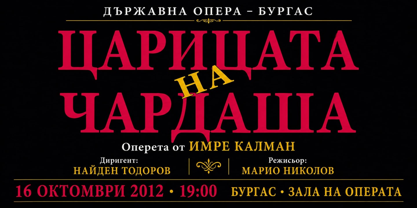 Event banner: Die Csárdásfürstin (16.10.2012)