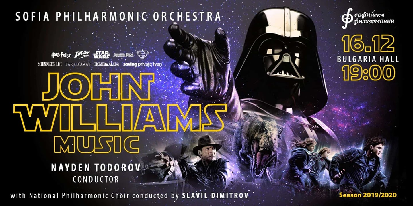 Event banner: With the Music of John Williams with Nayden Todorov (16.12.2019)