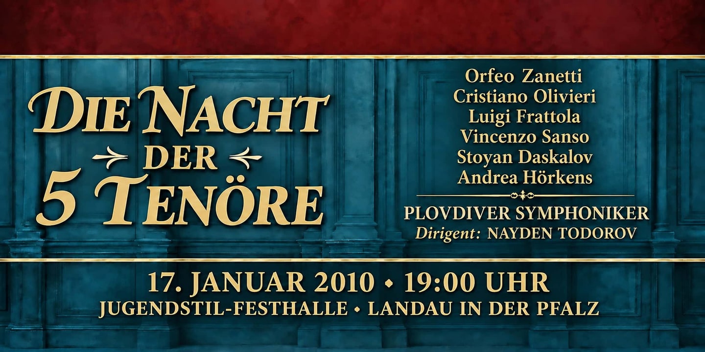 Event banner: Die Nacht der 5 Tenöre (17.01.2010)