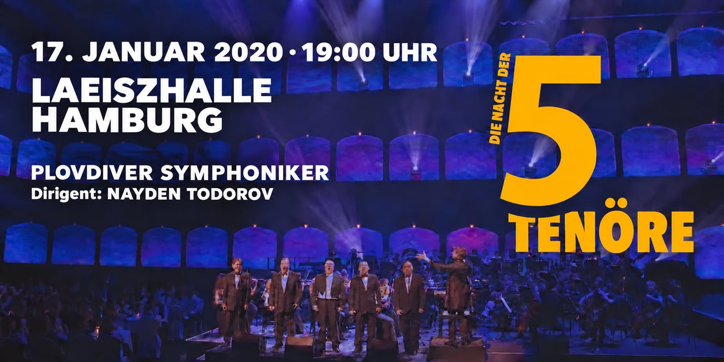 Event banner: Die Nacht der 5 Tenöre (17.01.2020)