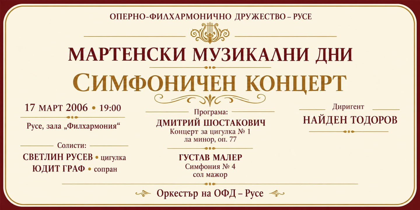 Event banner: Philharmonic concert (17.03.2006)