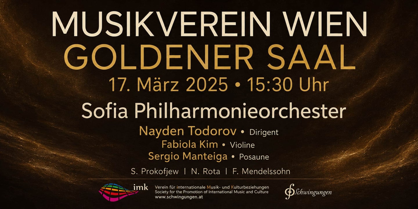 Event banner: Sofia Philharmonic & Nayden Todorov visiting Vienna (17.03.2025)