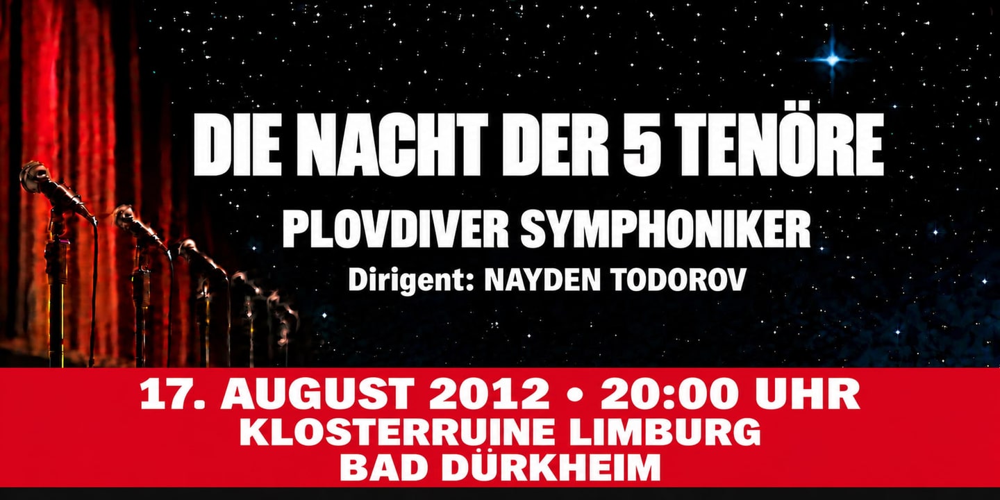Event banner: Die Nacht der 5 Tenöre (17.08.2012)