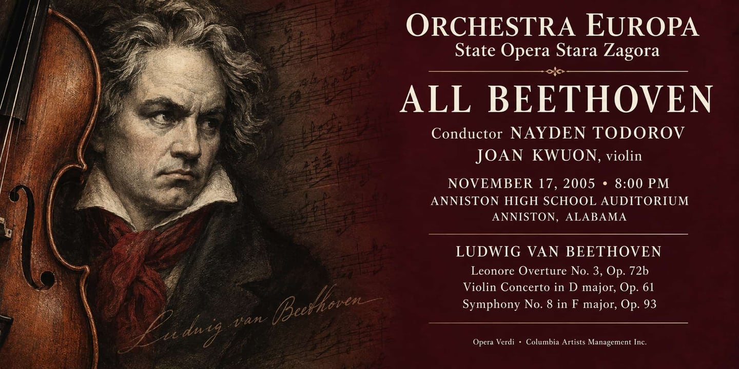Event banner: Orchestra Europa – All Beethoven Program (17.11.2005)