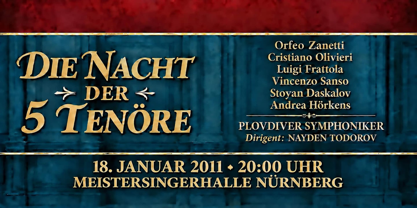 Event banner: Die Nacht der 5 Tenöre (18.01.2011)