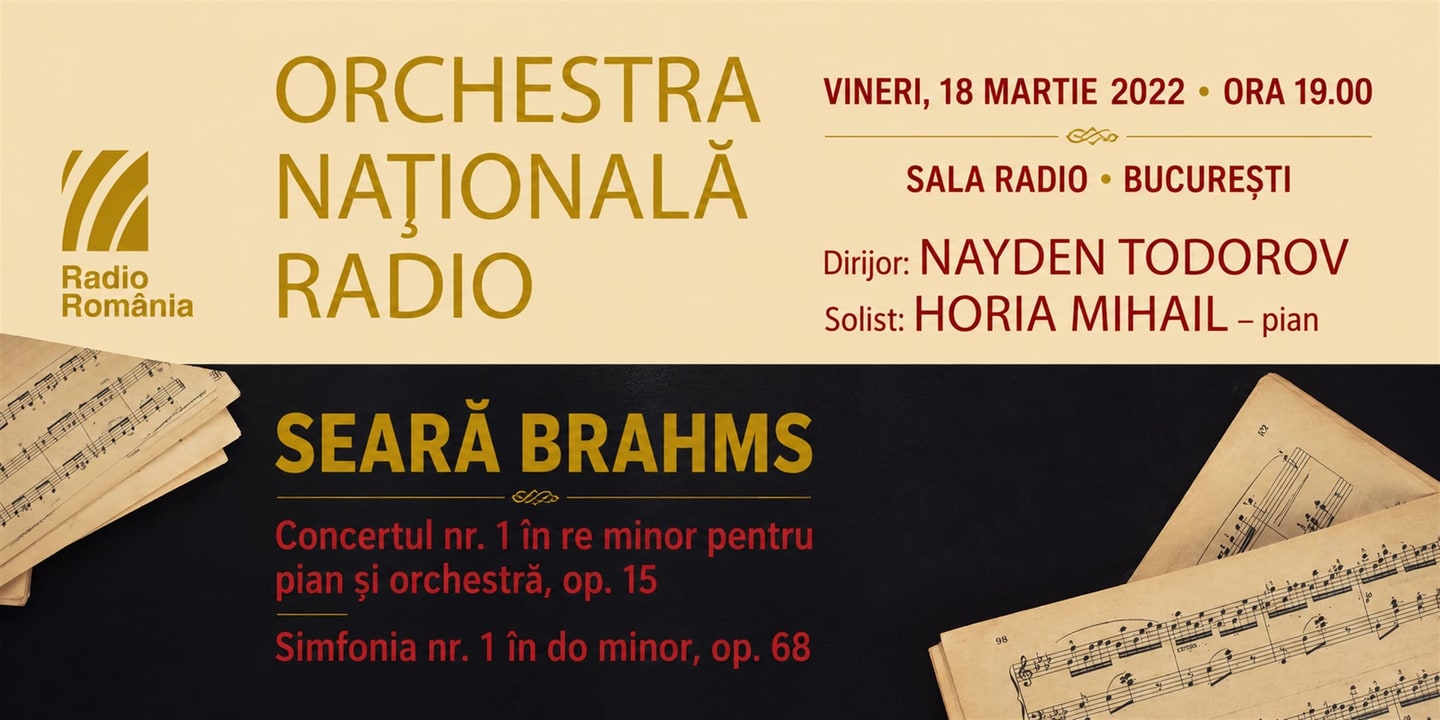 Event banner: Seară Brahms (18.03.2022)