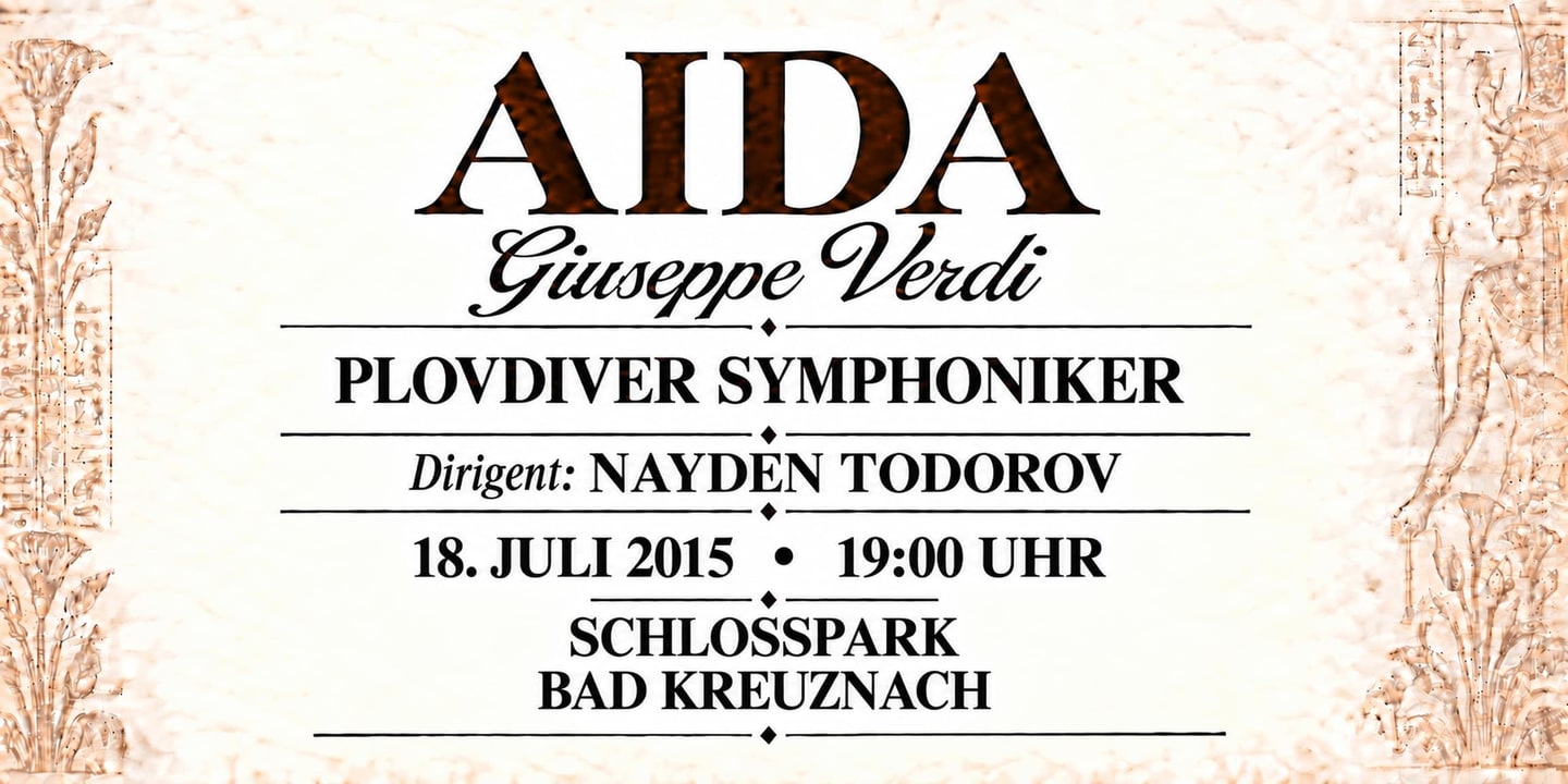 Event banner: Aida by Verdi (18.07.2015)