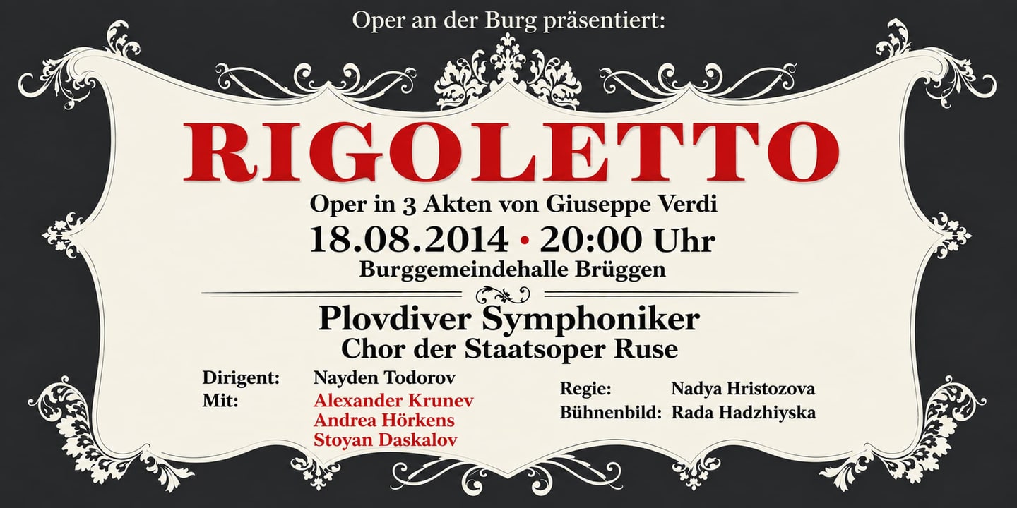 Event banner: Rigoletto by Verdi (18.08.2014)