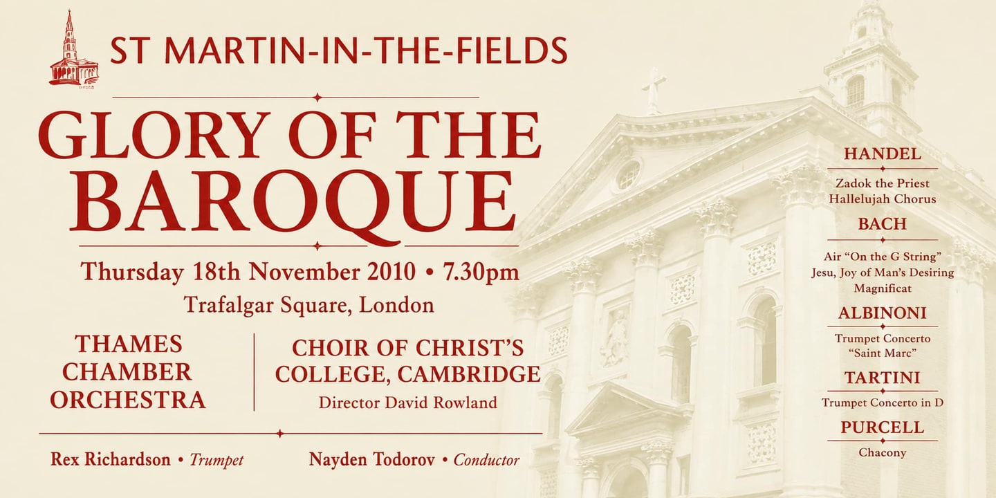 Event banner: Glory of the Baroque (18.11.2010)