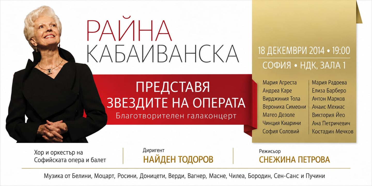 Event banner: Raina Kabaivanska presenta le stelle della lirica (18.12.2014)