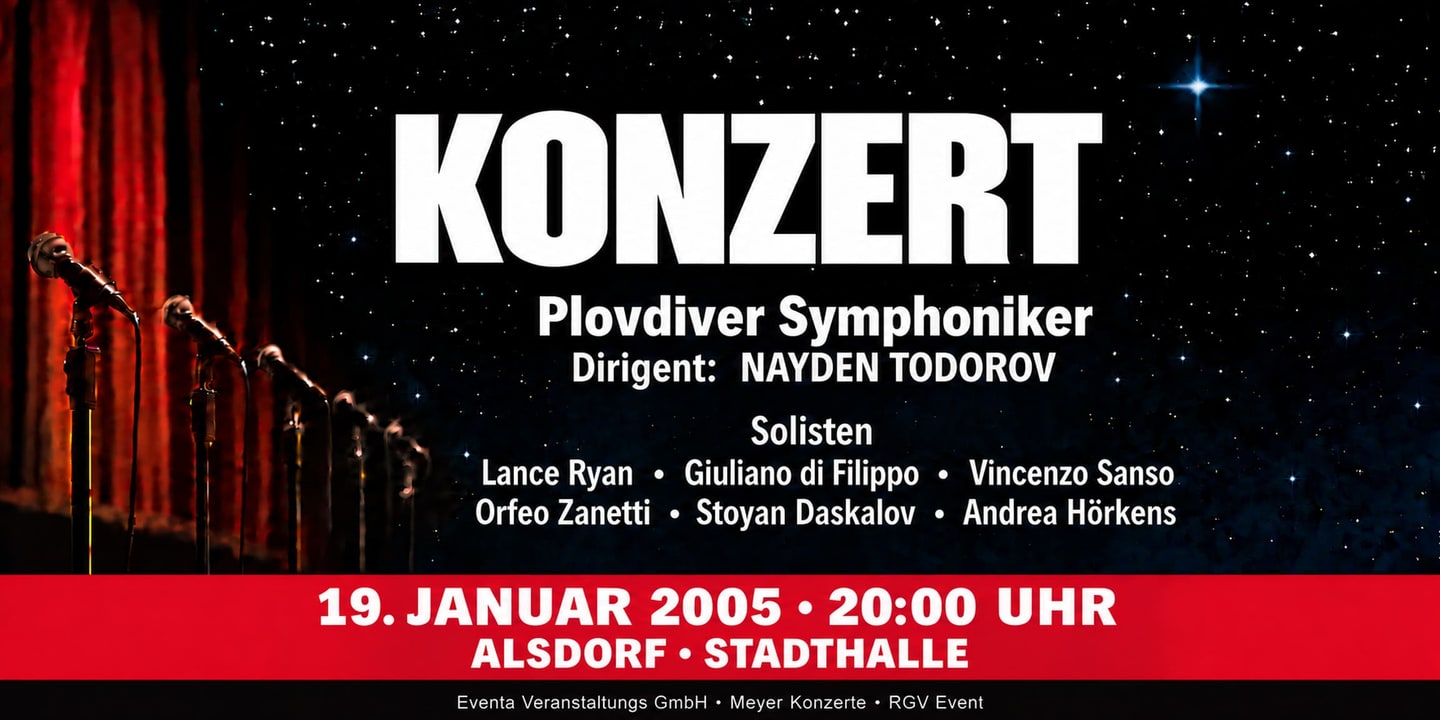Event banner: Concert with Plovdiv Philharmonic Orchestra (19.01.2005)