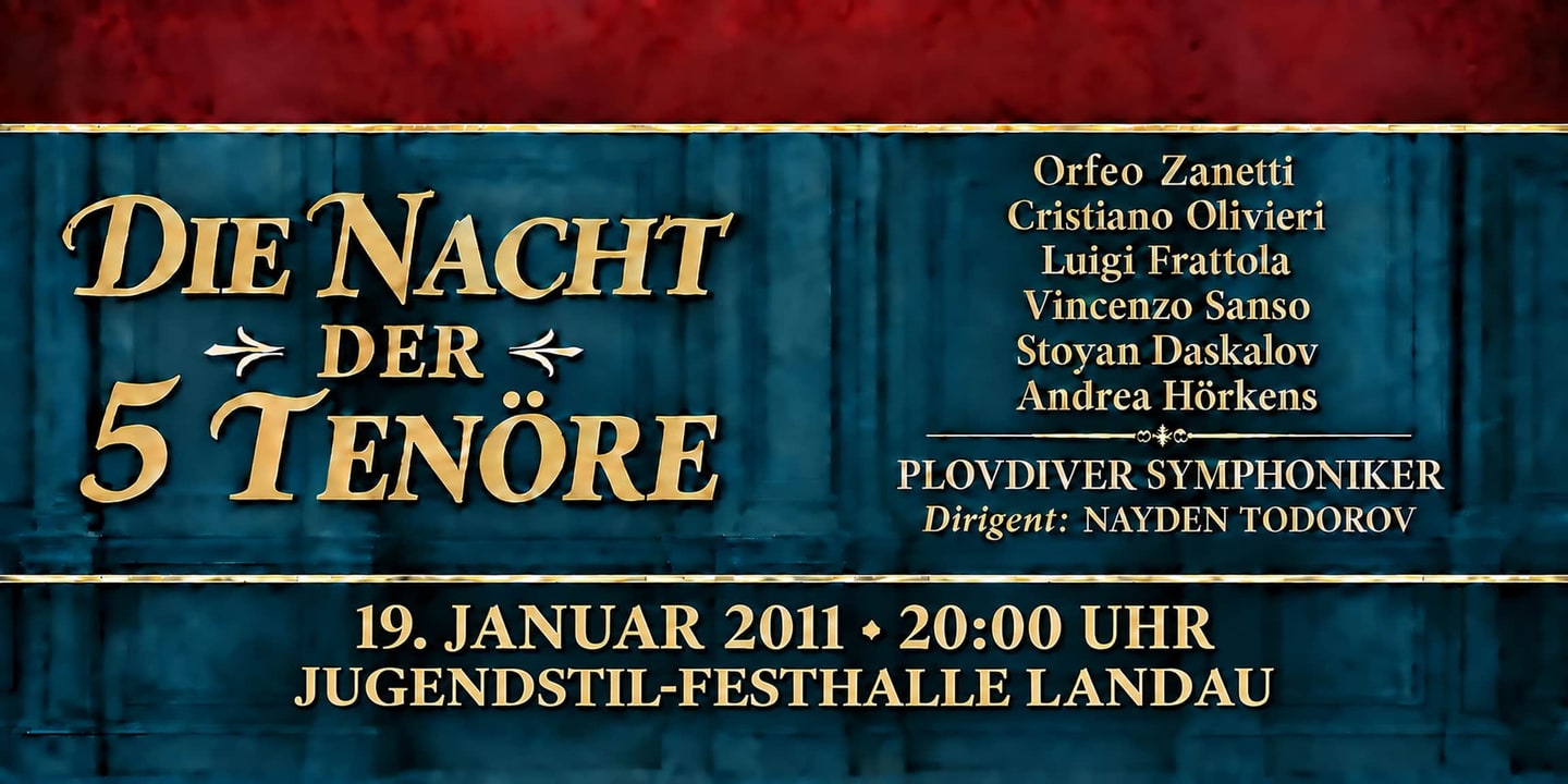 Event banner: Die Nacht der 5 Tenöre (19.01.2011)