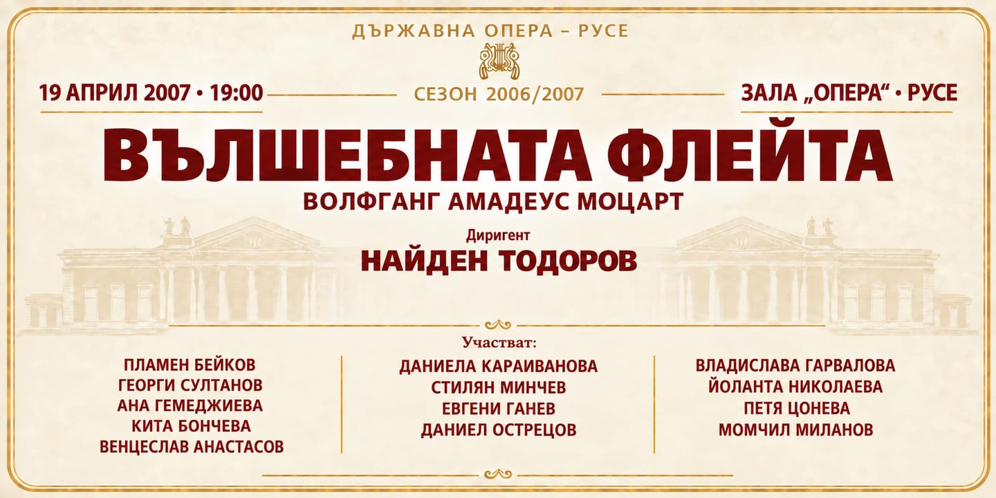 Event banner: Die Zauberflöte by Mozart (19.04.2007)
