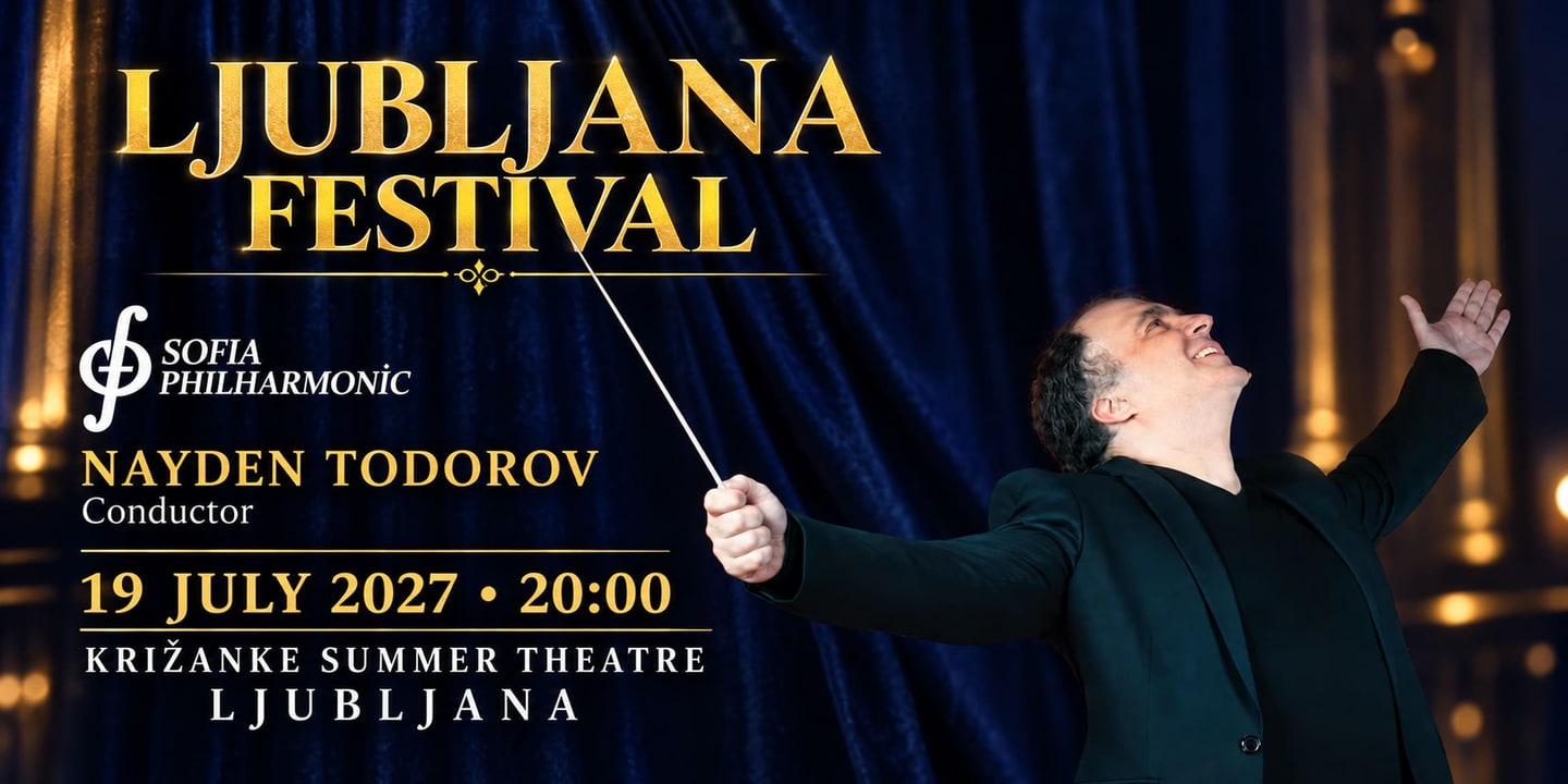 Event banner: Sofia Philharmonic at the Ljubljana Festival (19.07.2027)