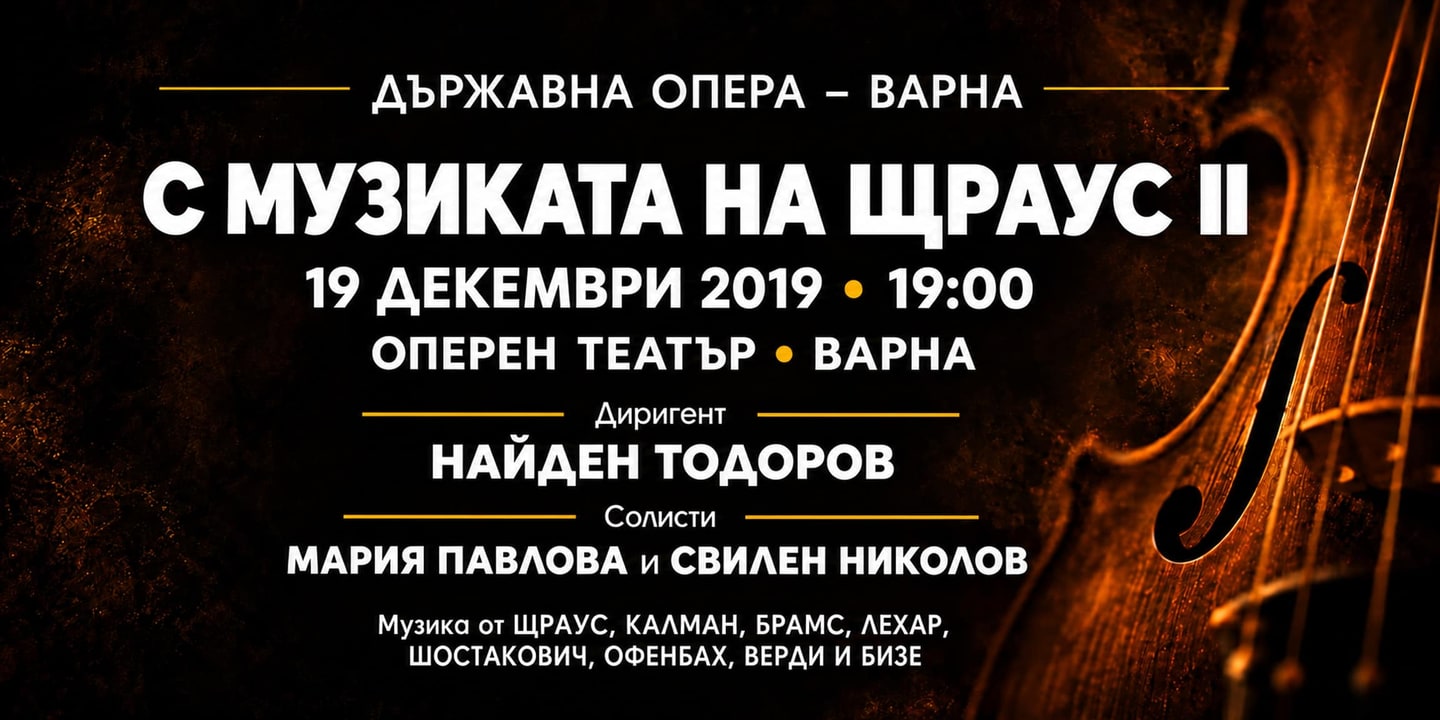 Event banner: S muzikata na Shtraus II (19.12.2019)