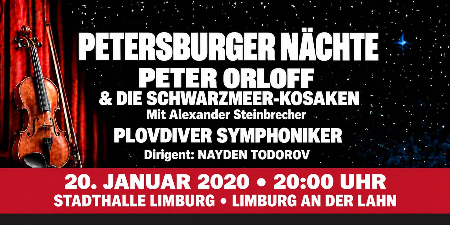 Event banner: Petersburger Nächte – Peter Orloff & die Schwarzmeer-Kosaken (20.01.2020)
