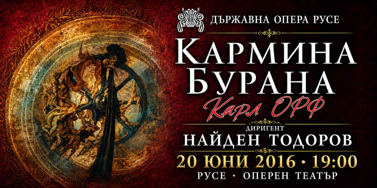 Event banner: Carmina Burana by Orff (20.06.2016)