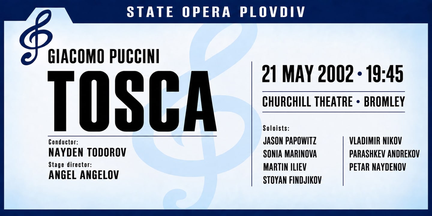 Event banner: Tosca by Puccini (21.05.2002)