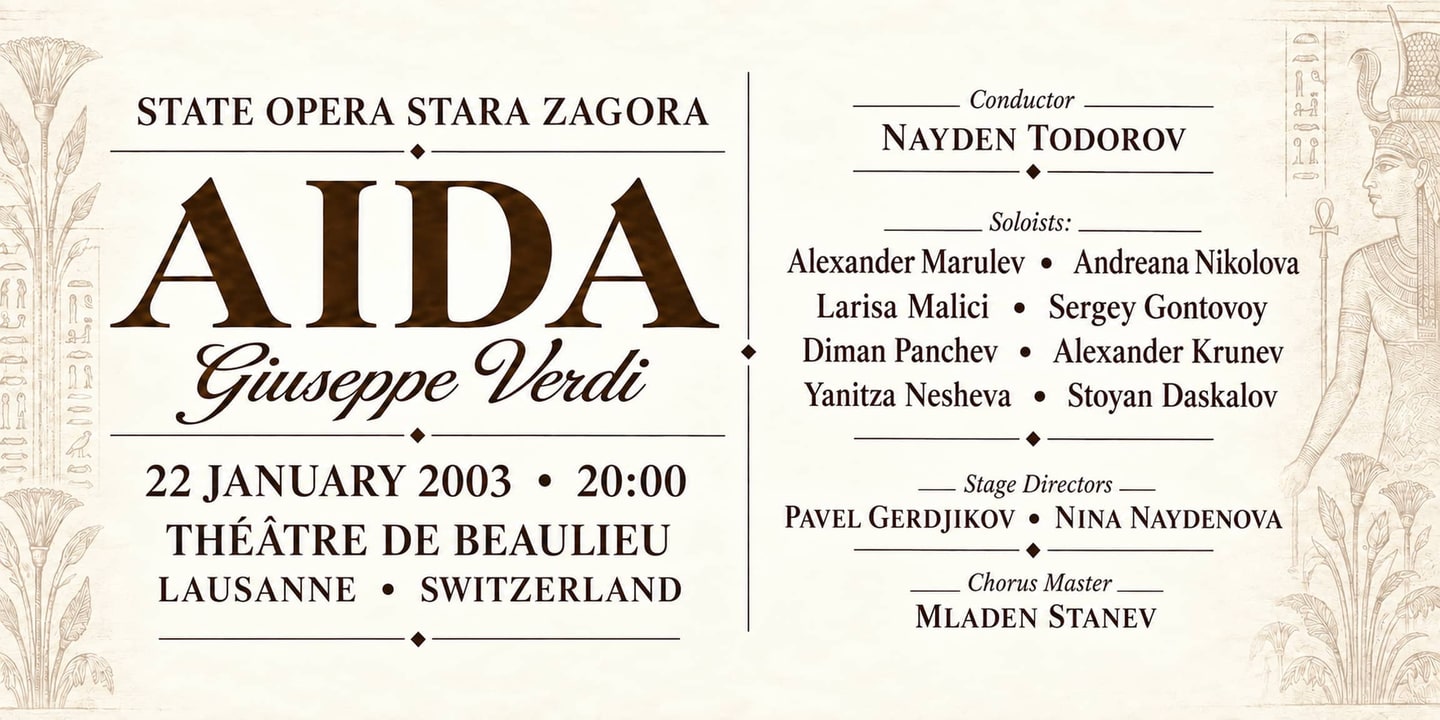 Event banner: Aida (22.01.2003)