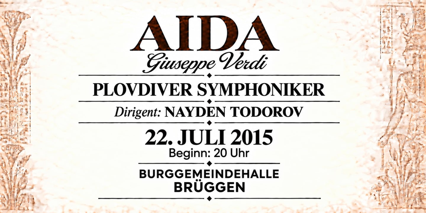 Event banner: Aida by Verdi (22.07.2015)