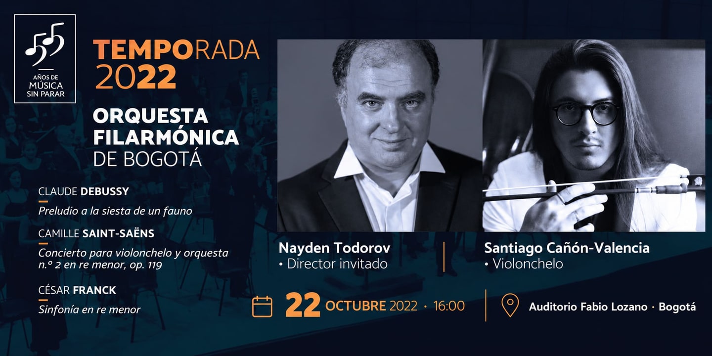 Event banner: Concert with Santiago Cañón-Valencia (22.10.2022)