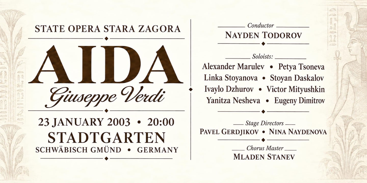 Event banner: Aida (23.01.2003)