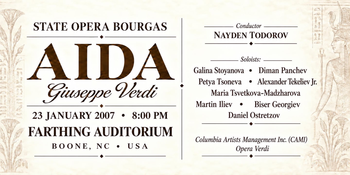 Event banner: Aida by Verdi (23.01.2007)