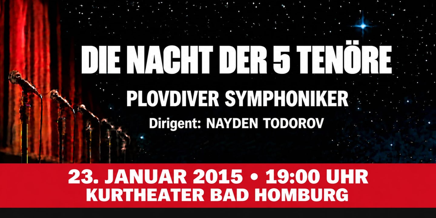 Event banner: Die Nacht der 5 Tenöre (23.01.2015)