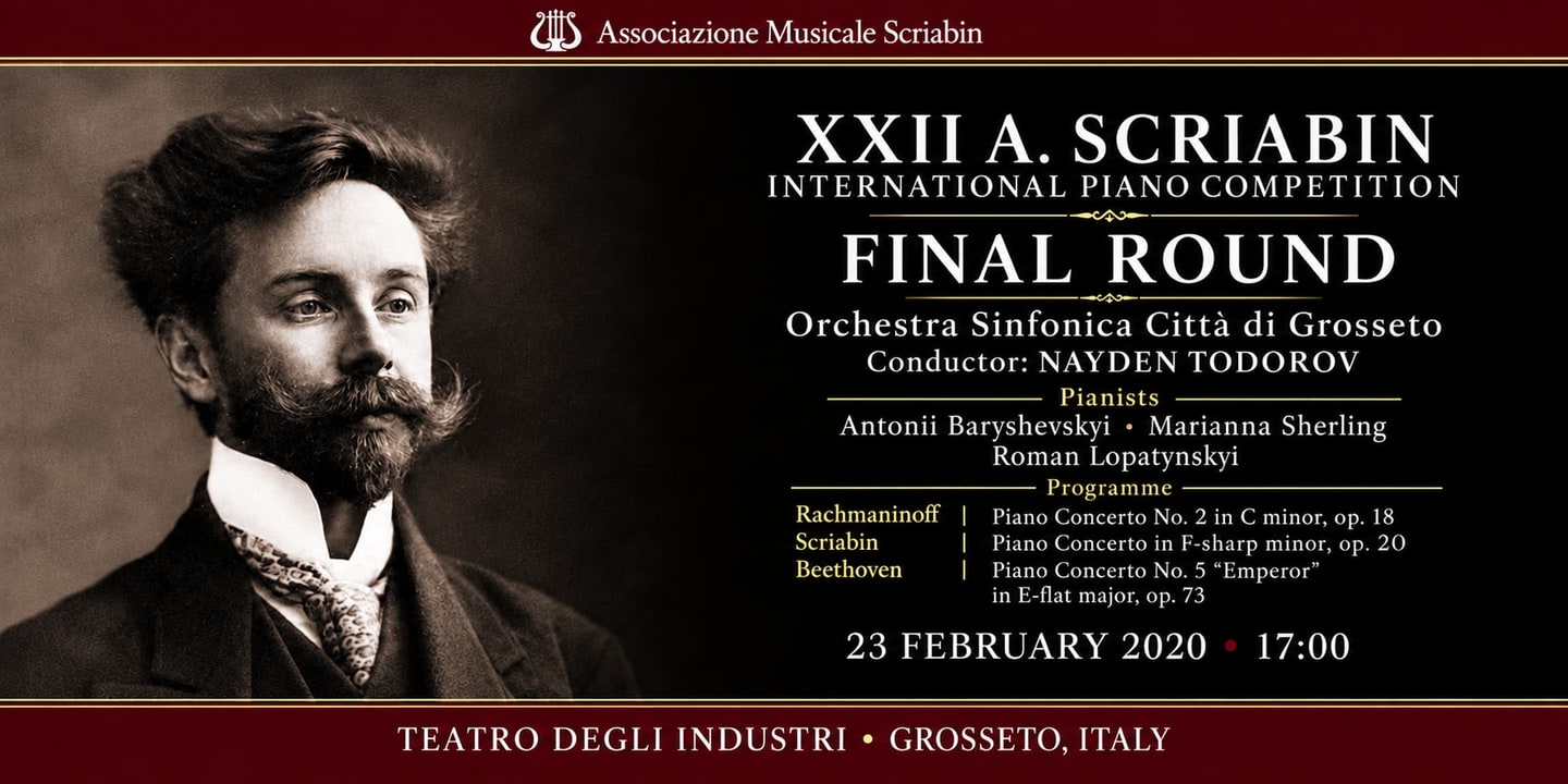 Event banner: XXII Scriabin International Piano Competition (23.02.2020)
