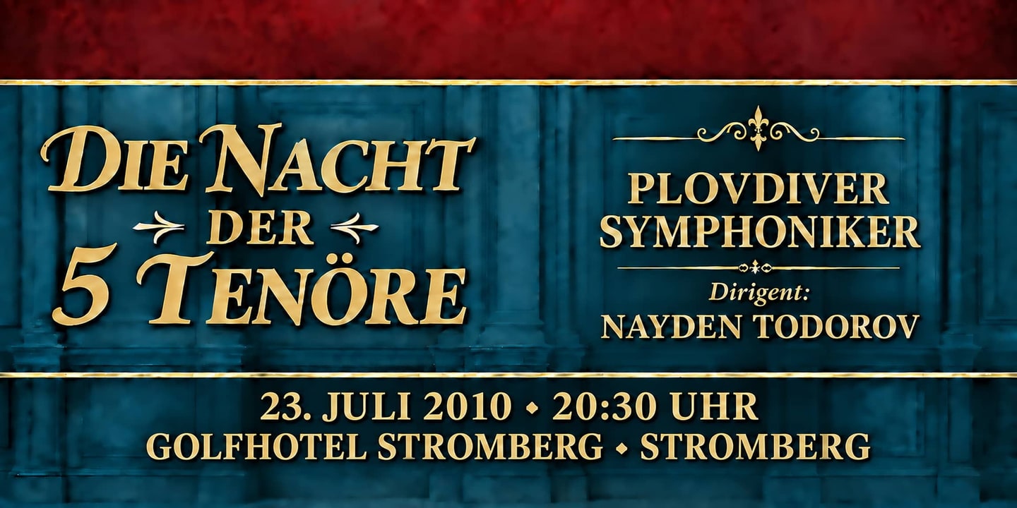 Event banner: Die Nacht der 5 Tenöre (23.07.2010)