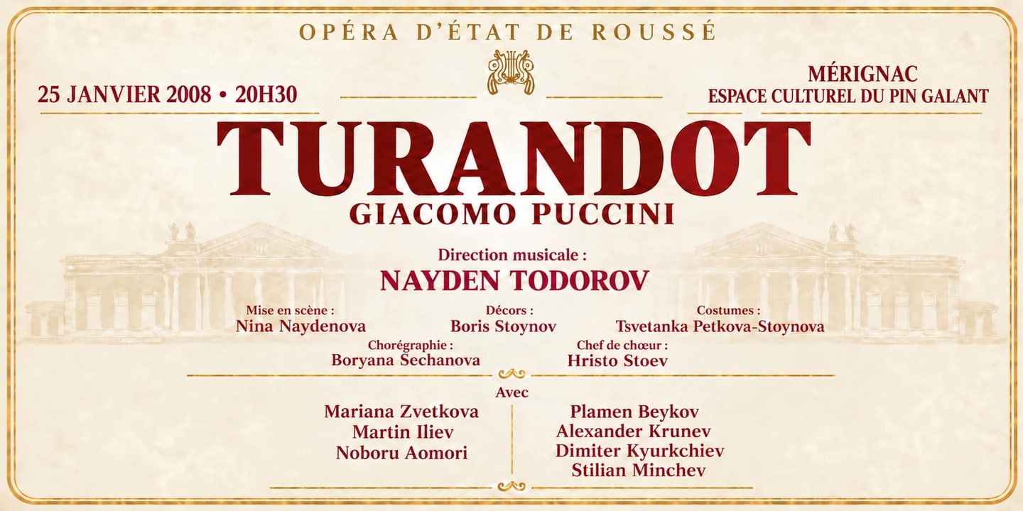 Event banner: Turandot by Puccini (25.01.2008)