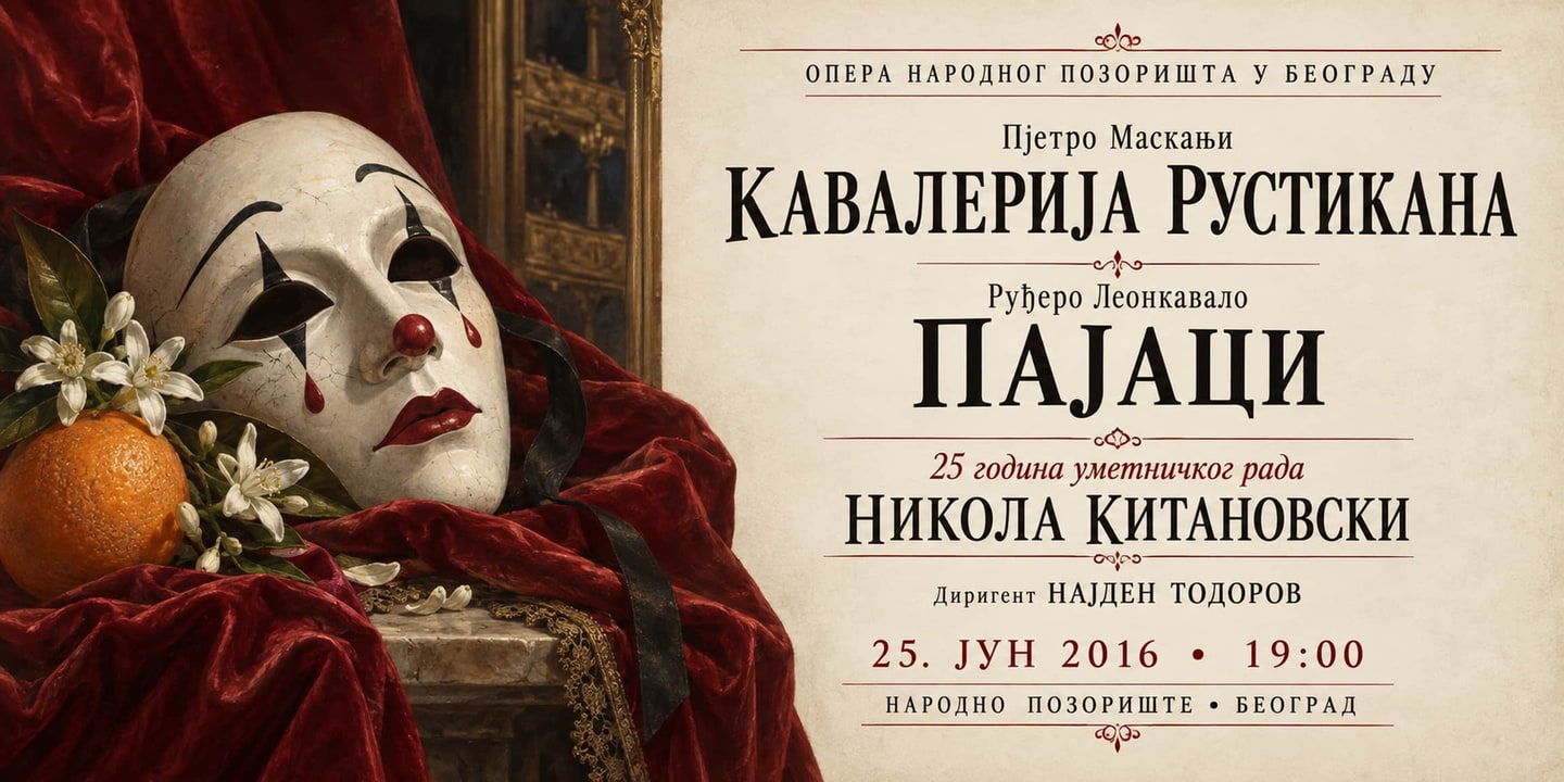 Event banner: Selska chest / Pagliacci - 25th anniversary of Nikola Kitanovski (25.06.2016)