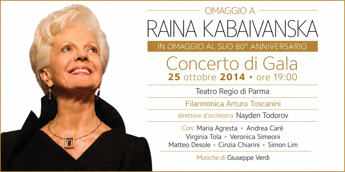 Event banner: Omaggio a Raina Kabaivanska (25.10.2014)