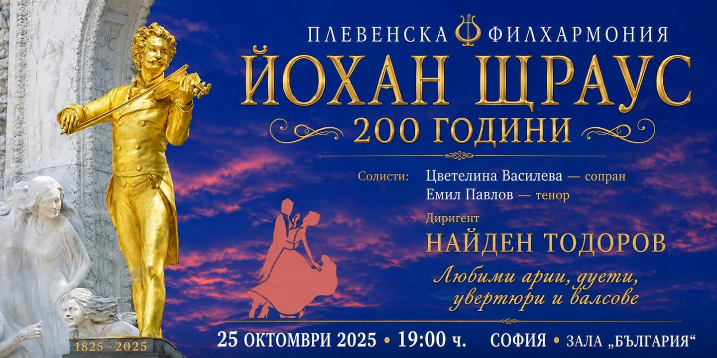 Event banner: Concert of Pleven Philharmonic with Nayden Todorov (25.10.2025)