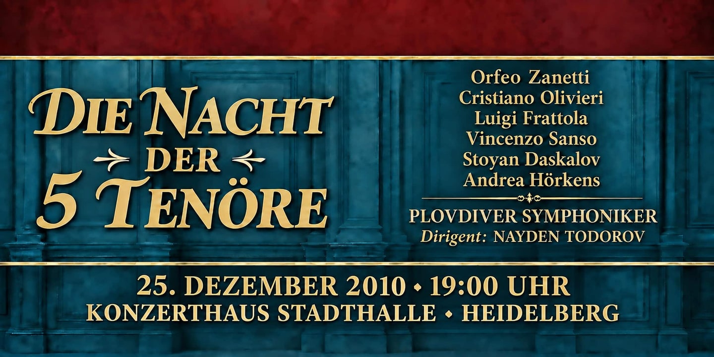 Event banner: Die Nacht der 5 Tenöre (25.12.2010)