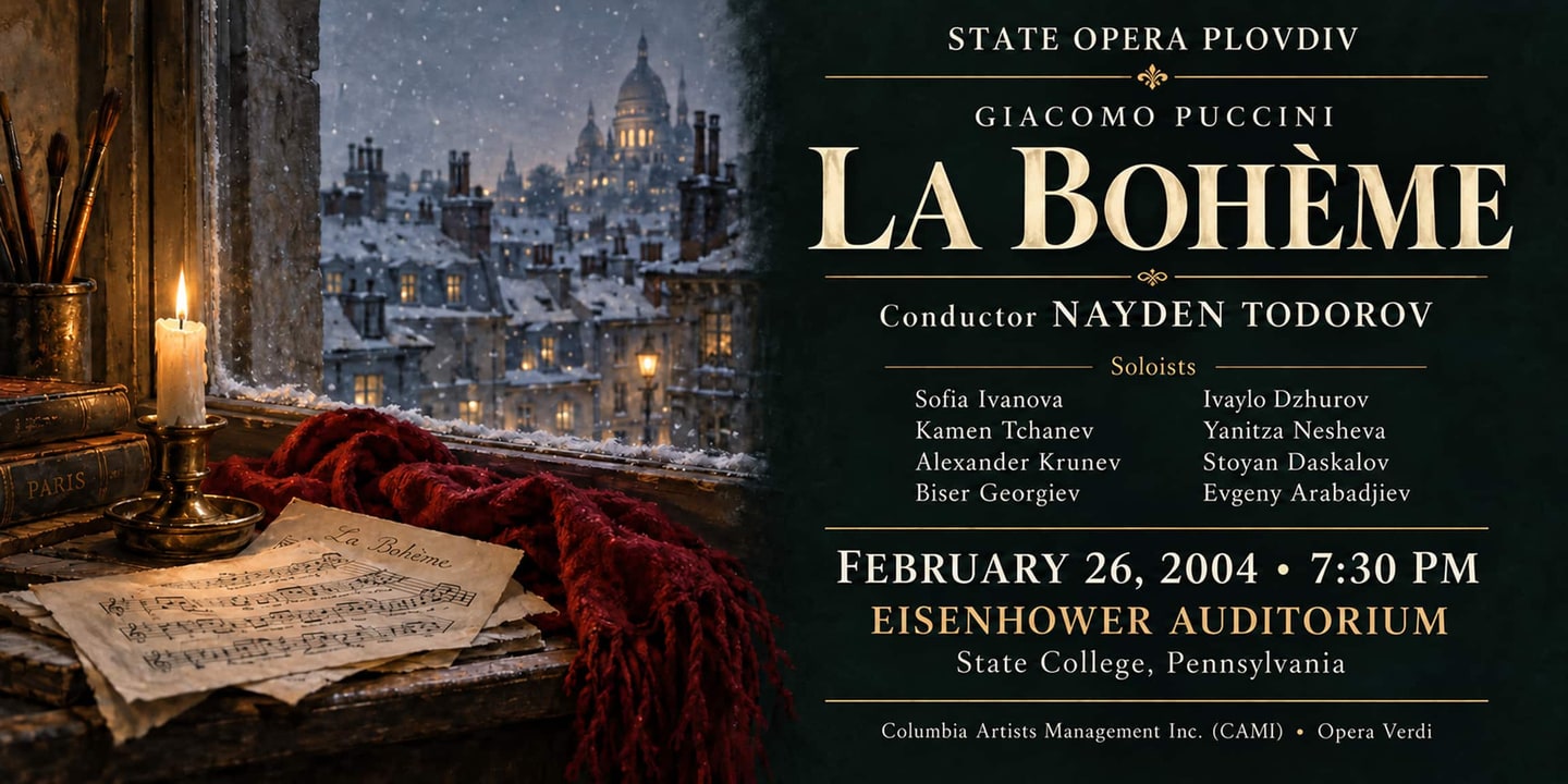 Event banner: La bohème by Puccini (26.02.2004)