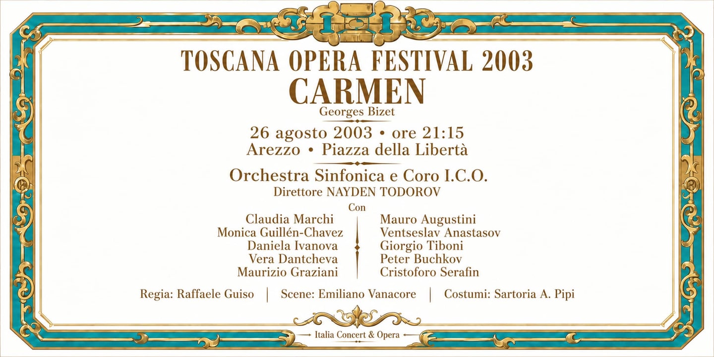 Event banner: Carmen by Bizet (26.08.2003)