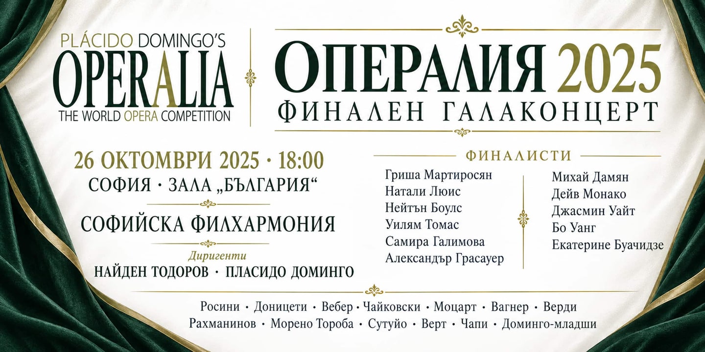 Event banner: The Operalia 2025 Final Gala Concert under the baton of Nayden Todorov (26.10.2025)